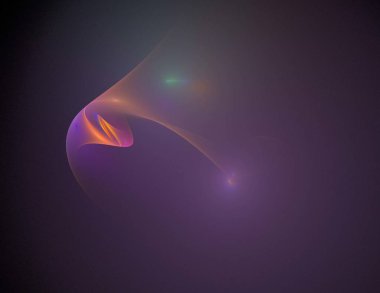 Siyah Renk Üzerine Bir Dijital Fraktal Resmi