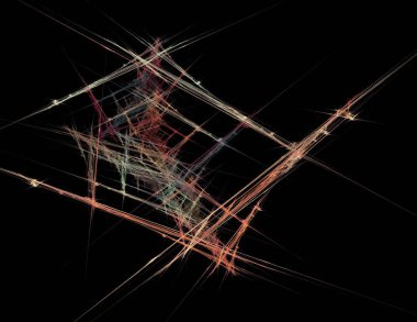 Siyah Renk Üzerine Bir Dijital Fraktal Resmi