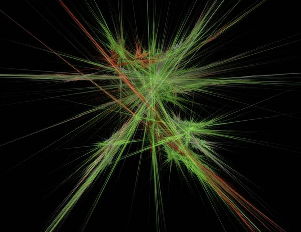 Siyah Renk Üzerine Bir Dijital Fraktal Resmi