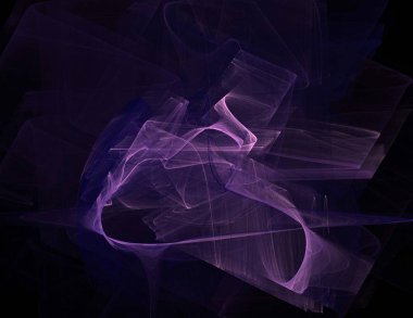 Siyah Renk Üzerine Bir Dijital Fraktal Resmi