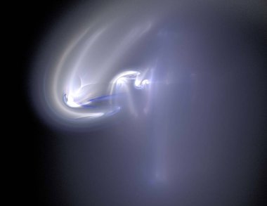 Siyah Renk Üzerine Bir Dijital Fraktal Resmi