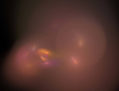 Siyah Renk Üzerine Bir Dijital Fraktal Resmi