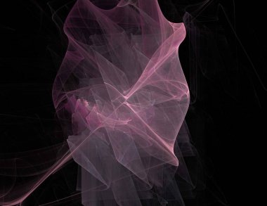 Siyah Renk Üzerine Bir Dijital Fraktal Resmi