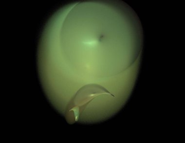 Siyah Renk Üzerine Bir Dijital Fraktal Resmi