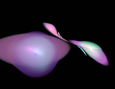 Siyah Renk Üzerine Bir Dijital Fraktal Resmi