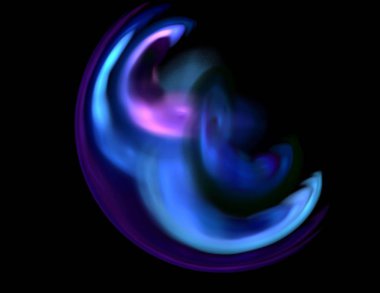 Siyah Renk Üzerine Bir Dijital Fraktal Resmi