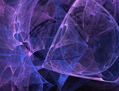 Siyah Renk Üzerine Bir Dijital Fraktal Resmi