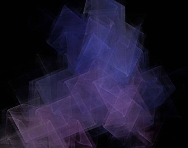 Siyah Renk Üzerine Bir Dijital Fraktal Resmi