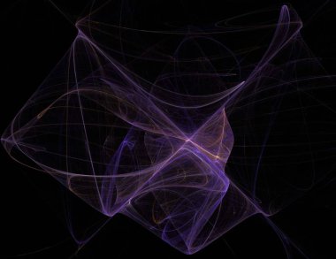 Siyah Renk Üzerine Bir Dijital Fraktal Resmi