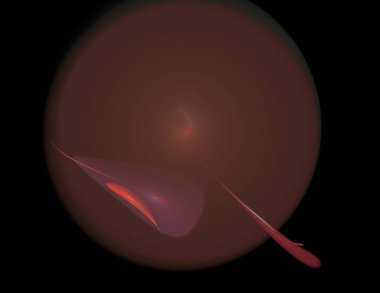 Siyah Renk Üzerine Bir Dijital Fraktal Resmi