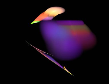 Siyah Renk Üzerine Bir Dijital Fraktal Resmi