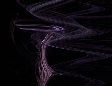 Siyah Renk Üzerine Bir Dijital Fraktal Resmi