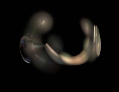 Siyah Renk Üzerine Bir Dijital Fraktal Resmi