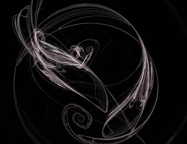 Imagen de un fractal digital en color negro —  Fotos de Stock