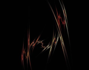 Siyah Renk Üzerine Bir Dijital Fraktal Resmi