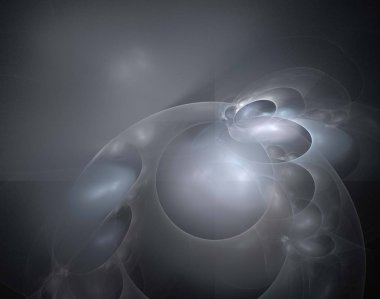 Siyah Renk Üzerine Bir Dijital Fraktal Resmi