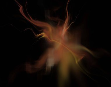 Siyah Renk Üzerine Bir Dijital Fraktal Resmi