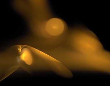 Siyah Renk Üzerine Bir Dijital Fraktal Resmi