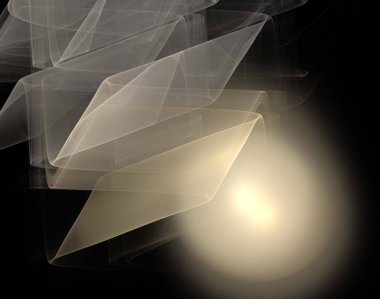 Siyah Renk Üzerine Bir Dijital Fraktal Resmi