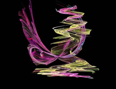 Dijital fraktal ile çok renkli bir çizimi