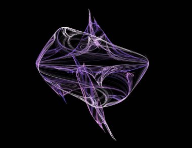 Siyah Renk Üzerine Bir Dijital Fraktal Resmi