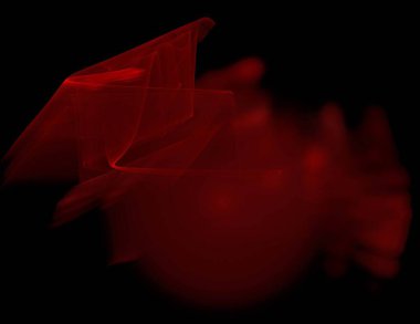 Siyah Renk Üzerine Bir Dijital Fraktal Resmi