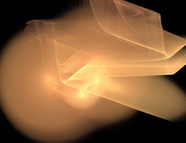 Siyah Renk Üzerine Bir Dijital Fraktal Resmi