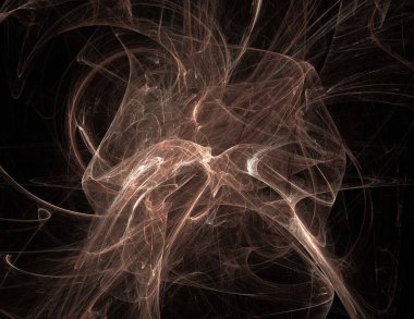 Siyah Renk Üzerine Bir Dijital Fraktal Resmi