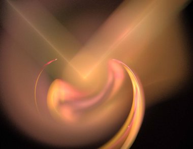 Siyah Renk Üzerine Bir Dijital Fraktal Resmi