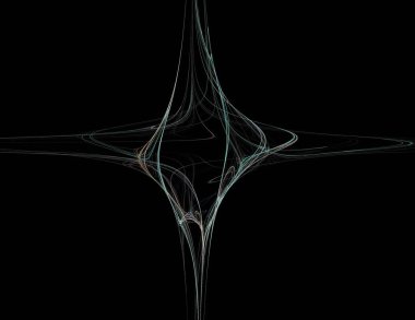 Siyah Renk Üzerine Bir Dijital Fraktal Resmi