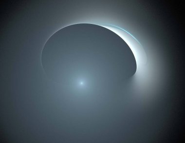 Siyah Renk Üzerine Bir Dijital Fraktal Resmi