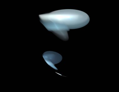 Siyah Renk Üzerine Bir Dijital Fraktal Resmi