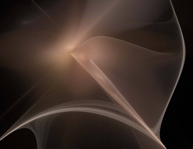 Siyah Renk Üzerine Bir Dijital Fraktal Resmi