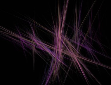 Siyah Renk Üzerine Bir Dijital Fraktal Resmi