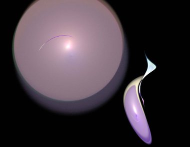 Siyah Renk Üzerine Bir Dijital Fraktal Resmi