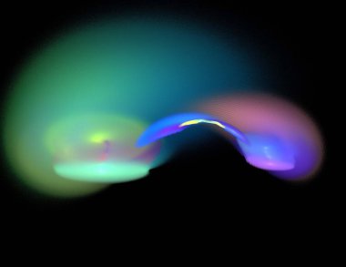 Siyah Renk Üzerine Bir Dijital Fraktal Resmi