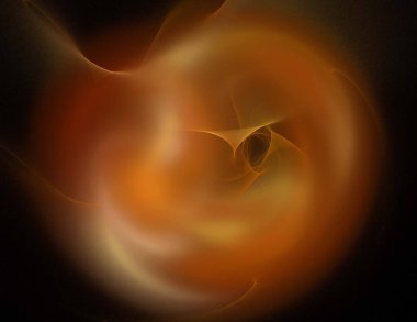 Siyah Renk Üzerine Bir Dijital Fraktal Resmi