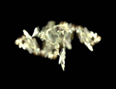 Siyah Renk Üzerine Bir Dijital Fraktal Resmi