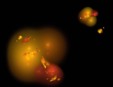 Siyah Renk Üzerine Bir Dijital Fraktal Resmi