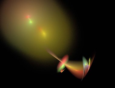 Siyah Renk Üzerine Bir Dijital Fraktal Resmi