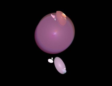 Siyah Renk Üzerine Bir Dijital Fraktal Resmi