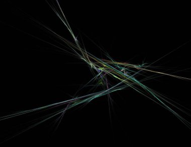 Siyah Renk Üzerine Bir Dijital Fraktal Resmi