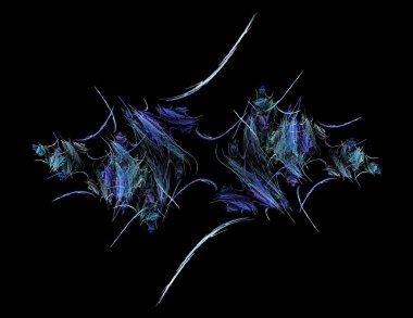 Siyah Renk Üzerine Bir Dijital Fraktal Resmi