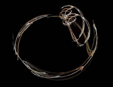 Dijital fraktal ile çok renkli bir çizimi