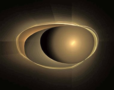 Siyah Renk Üzerine Bir Dijital Fraktal Resmi