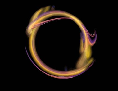 Siyah Renk Üzerine Bir Dijital Fraktal Resmi