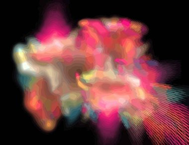 Siyah Renk Üzerine Bir Dijital Fraktal Resmi