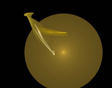 Siyah Renk Üzerine Bir Dijital Fraktal Resmi