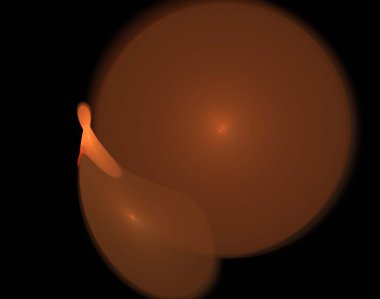 Siyah Renk Üzerine Bir Dijital Fraktal Resmi