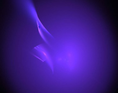 Siyah Renk Üzerine Bir Dijital Fraktal Resmi